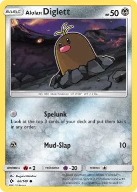 Alolan Diglett (SUM 86) Sun & Moon
