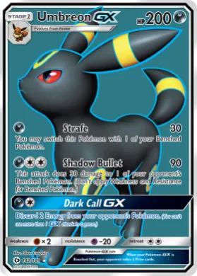 Umbreon-GX (SUM 142) Sun & Moon