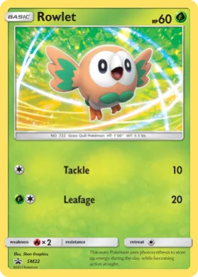Rowlet (PR-SM SM22) SM Black Star Promos