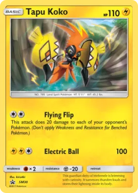 Tapu Koko (PR-SM SM30) SM Black Star Promos