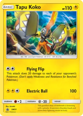 Tapu Koko (PR-SM SM31) SM Black Star Promos