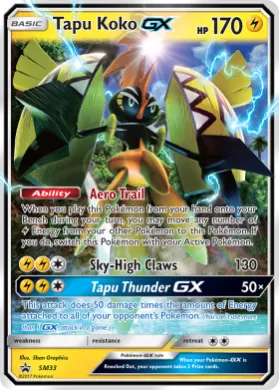 Tapu Koko-GX (PR-SM SM33) SM Black Star Promos