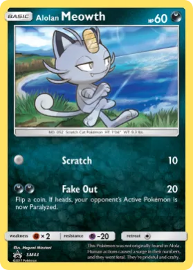 Alolan Meowth (PR-SM SM43) SM Black Star Promos