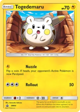 Togedemaru (PR-SM SM44) SM Black Star Promos