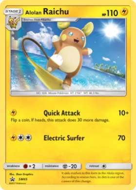 Alolan Raichu (PR-SM SM65) SM Black Star Promos