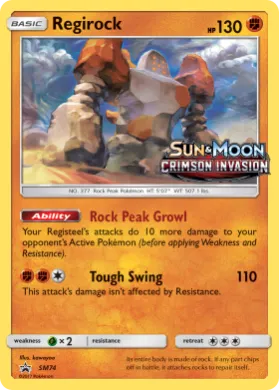 Regirock (PR-SM SM74) SM Black Star Promos