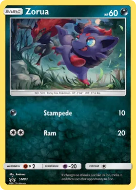 Zorua (PR-SM SM83) SM Black Star Promos