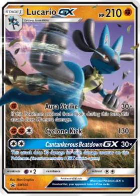 Lucario-GX (PR-SM SM100) SM Black Star Promos