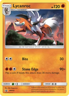 Lycanroc (PR-SM SM105) SM Black Star Promos