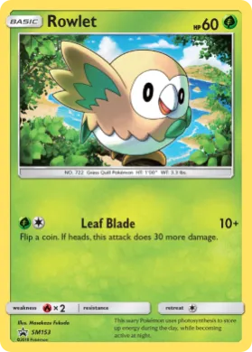Rowlet (PR-SM SM153) SM Black Star Promos
