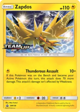 Zapdos (PR-SM SM159) SM Black Star Promos