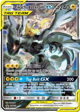 Pikachu & Zekrom-GX (PR-SM SM168) SM Black Star Promos