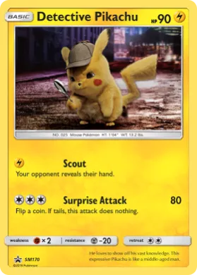 Detective Pikachu (PR-SM SM170) SM Black Star Promos