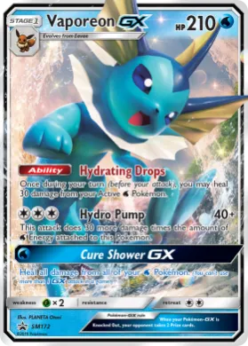 Vaporeon-GX (PR-SM SM172) SM Black Star Promos