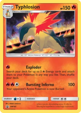 Typhlosion (PR-SM SM185) SM Black Star Promos