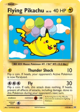 Flying Pikachu (EVO 110) Evolutions