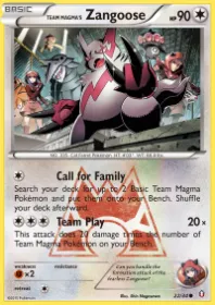 Team Magma's Zangoose (DCR 22) Double Crisis