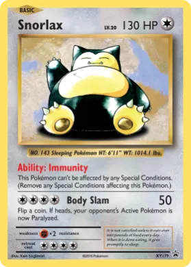 Snorlax (PR-XY XY179) XY Black Star Promos
