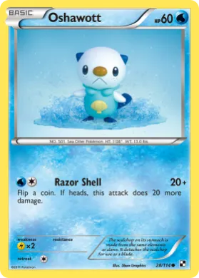 Oshawott (BLW 28) Black & White