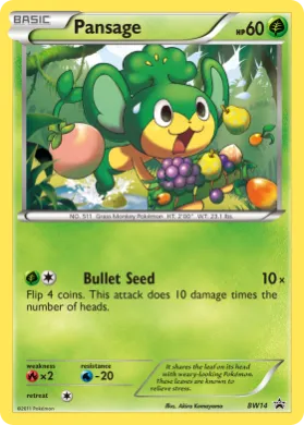Pansage (PR-BLW BW14) BW Black Star Promos