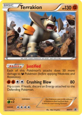 Terrakion (PR-BLW BW71) BW Black Star Promos