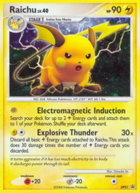 Raichu (PR-DPP DP21) DP Black Star Promos