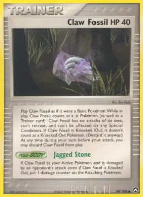 Claw Fossil (PK 84) EX Power Keepers