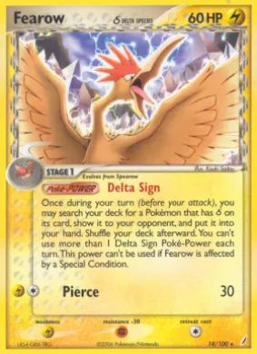 Fearow δ (CG 18) EX Crystal Guardians