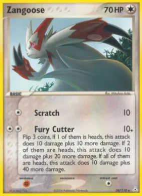 Zangoose (HP 34) EX Holon Phantoms