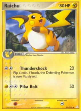Raichu (HP 51) EX Holon Phantoms