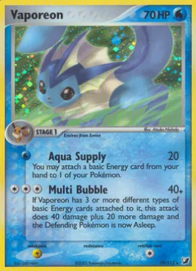 Vaporeon (UF 19) EX Unseen Forces