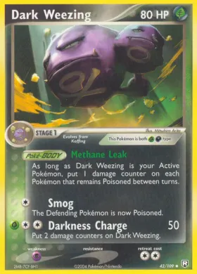 Dark Weezing (TRR 42) EX Team Rocket Returns