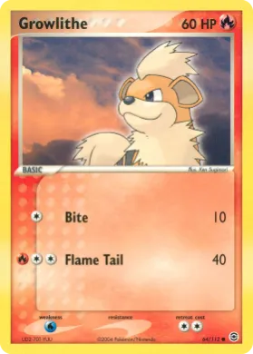 Growlithe (RG 64) EX FireRed & LeafGreen