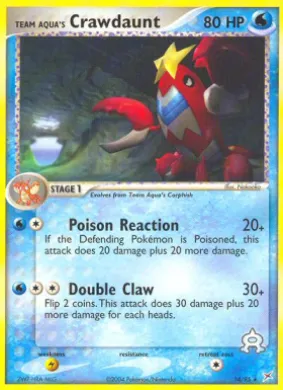 Team Aqua's Crawdaunt (MA 14) EX Team Magma vs Team Aqua