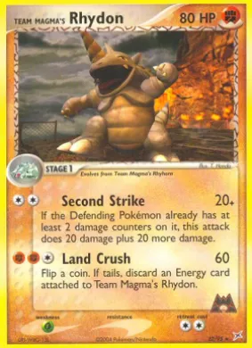 Team Magma's Rhydon (MA 22) EX Team Magma vs Team Aqua