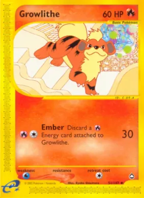 Growlithe (AQ 51) Aquapolis
