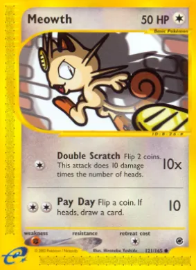 Meowth (EX 121) Expedition Base Set