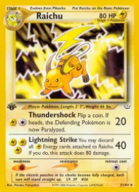 Raichu (N3 21) Neo Revelation