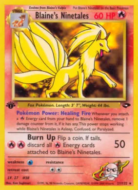 Blaine's Ninetales (GC 21) Gym Challenge