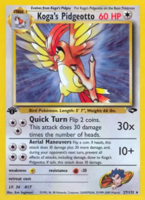 Koga's Pidgeotto (GC 27) Gym Challenge