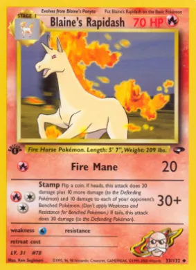 Blaine's Rapidash (GC 33) Gym Challenge