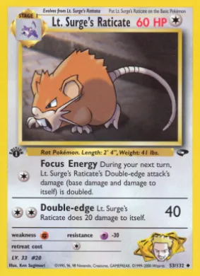 Lt. Surge's Raticate (GC 53) Gym Challenge