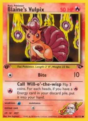 Blaine's Vulpix (GC 66) Gym Challenge