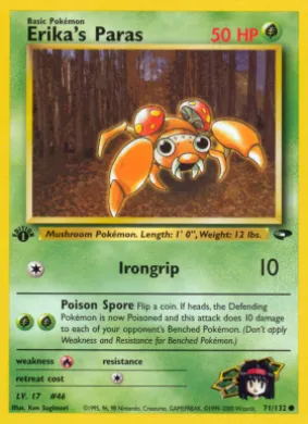 Erika's Paras (GC 71) Gym Challenge