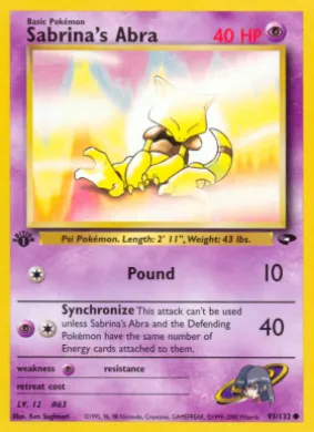Sabrina's Abra (GC 93) Gym Challenge