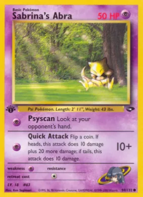 Sabrina's Abra (GC 94) Gym Challenge