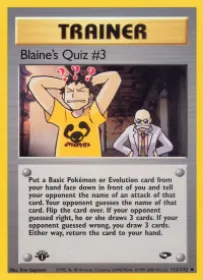 Blaine's Quiz #3 (G2 112) Gym Challenge