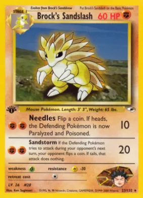 Brock's Sandslash (G1 23) Gym Heroes