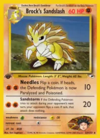 Brock's Sandslash (G1 23) Gym Heroes