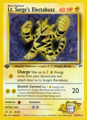 Lt. Surge's Electabuzz (G1 27) Gym Heroes